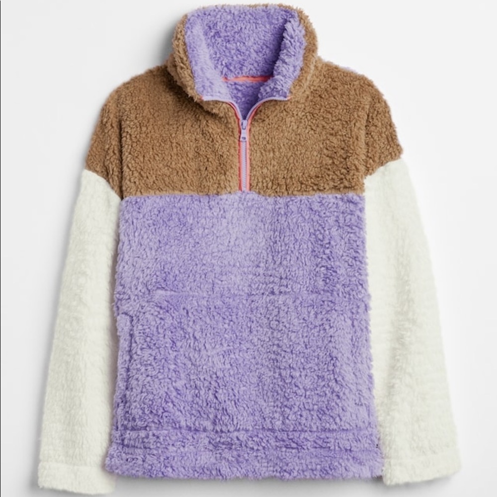 Colorblock Sherpa Teddybear Fleece Gap